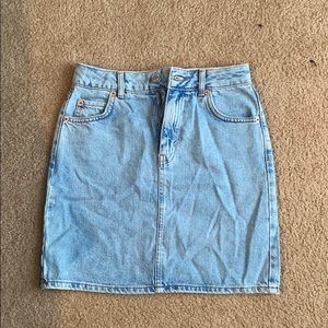 TopShop light blue denim skirt